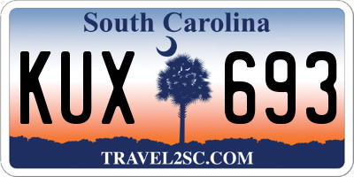 SC license plate KUX693