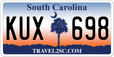 SC license plate KUX698