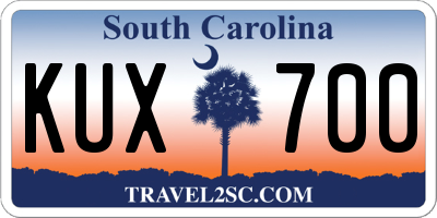 SC license plate KUX700