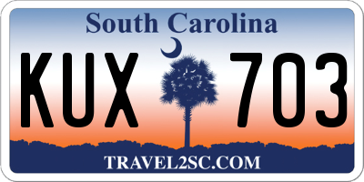 SC license plate KUX703