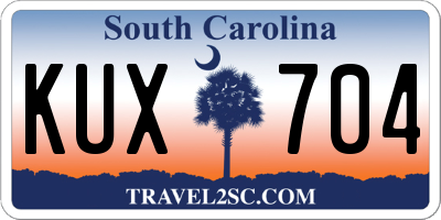 SC license plate KUX704