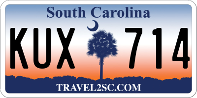 SC license plate KUX714