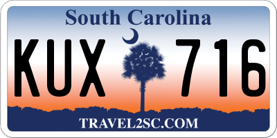 SC license plate KUX716