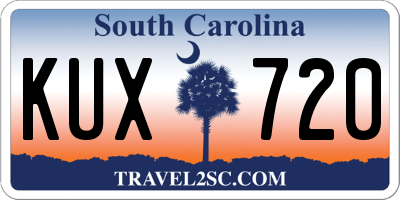 SC license plate KUX720