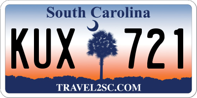 SC license plate KUX721