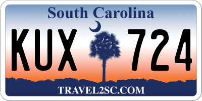 SC license plate KUX724