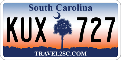 SC license plate KUX727