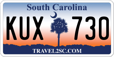 SC license plate KUX730