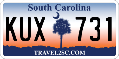 SC license plate KUX731
