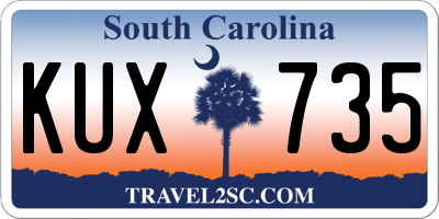 SC license plate KUX735
