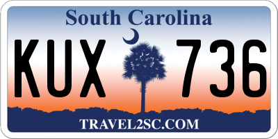 SC license plate KUX736