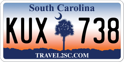 SC license plate KUX738