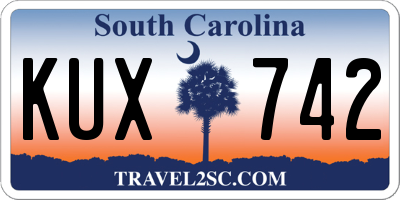 SC license plate KUX742