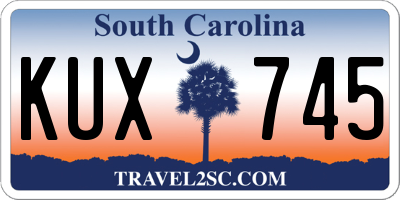 SC license plate KUX745