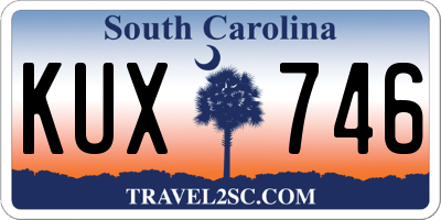 SC license plate KUX746