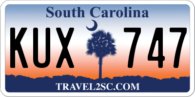 SC license plate KUX747