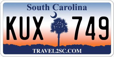 SC license plate KUX749
