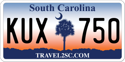 SC license plate KUX750