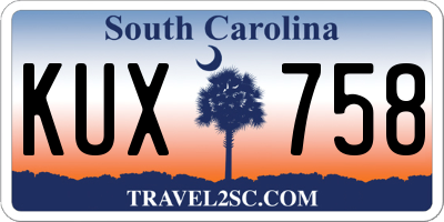 SC license plate KUX758