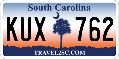 SC license plate KUX762