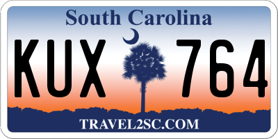 SC license plate KUX764