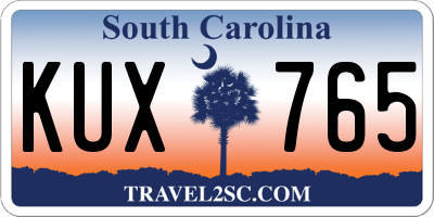SC license plate KUX765
