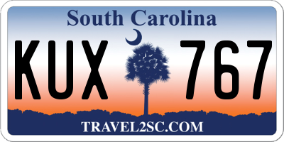 SC license plate KUX767
