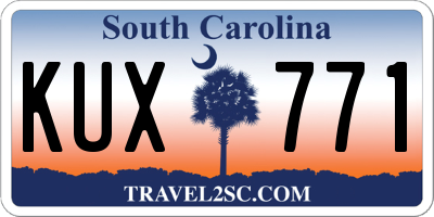 SC license plate KUX771