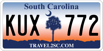 SC license plate KUX772