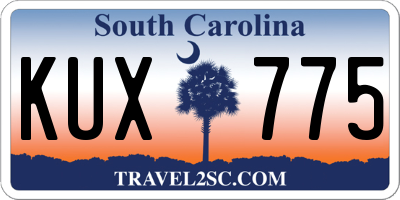 SC license plate KUX775