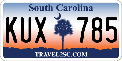SC license plate KUX785