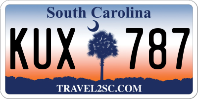 SC license plate KUX787