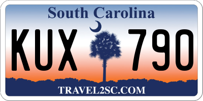 SC license plate KUX790