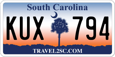 SC license plate KUX794