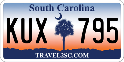SC license plate KUX795