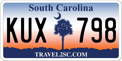 SC license plate KUX798