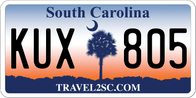 SC license plate KUX805