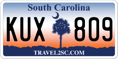 SC license plate KUX809