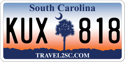 SC license plate KUX818
