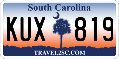 SC license plate KUX819