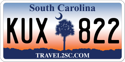 SC license plate KUX822