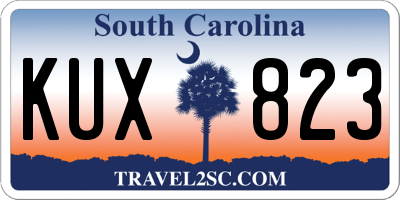 SC license plate KUX823