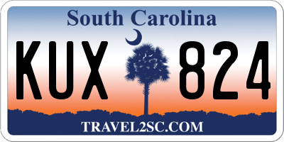 SC license plate KUX824