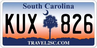 SC license plate KUX826