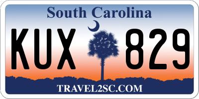 SC license plate KUX829