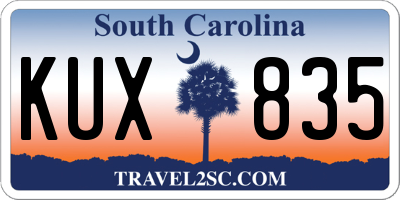 SC license plate KUX835