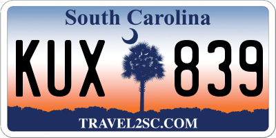 SC license plate KUX839