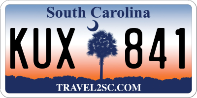 SC license plate KUX841