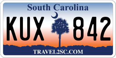 SC license plate KUX842