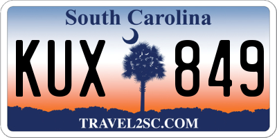 SC license plate KUX849